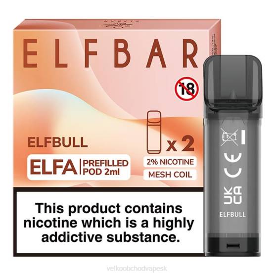 E Cigareta Bez Nikotinu RHNN335 | ELFBAR Elfa elfbull naplnená tobolka - 2 ml - 20 mg (2 balenia)