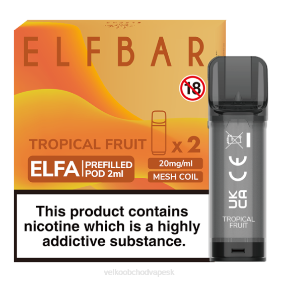 E Cigareta Jednorazova RHNN328 | ELFBAR Elfa tropické ovocie naplnená tobolka - 2 ml - 20 mg (2 balenia)