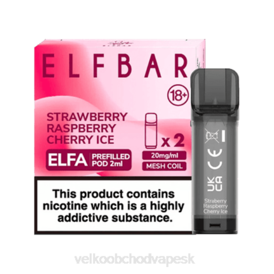 E Cigareta SK RHNN336 | ELFBAR Elfa jahoda malina čerešňa ľad naplnená tobolka - 2 ml - 20 mg (2 balenia)