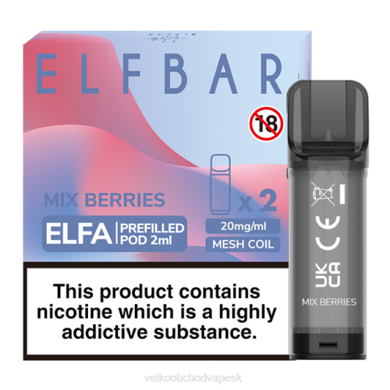 E Cigarety Jednorazove RHNN339 | ELFBAR Elfa miešať bobule naplnená tobolka - 2 ml - 20 mg (2 balenia)